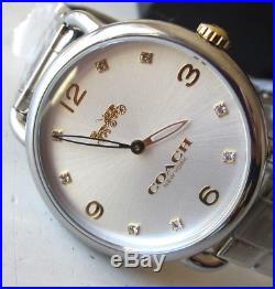 NWT COACH Women's Delancey Watch Bracelet Charm Gift Set 14000056 Silver White