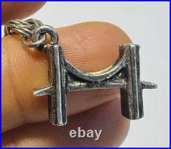 NYC New York City Landmarks Attractions Sterling Silver Charm Bracelet Signed