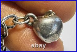 NYC New York City Landmarks Attractions Sterling Silver Charm Bracelet Signed