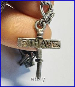 NYC New York City Landmarks Attractions Sterling Silver Charm Bracelet Signed