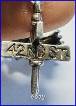 NYC New York City Landmarks Attractions Sterling Silver Charm Bracelet Signed