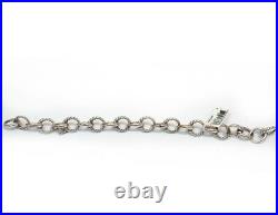 New DAVID YURMAN Oval Link Charm Holder Bracelet in Sterling Silver Medium
