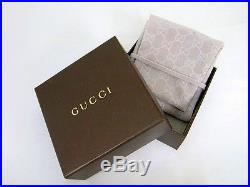 New Original Gucci Womens Sterling Silver Heart Charm Bracelet YBA356210001018