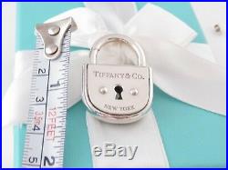 New Tiffany & Co Silver Arc Lock Pendant Charm 4 Necklace Bracelet Packaging