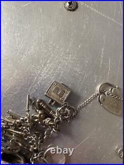 Nuvo Vintage Sterling Silver Charm Bracelet With 28 Charms