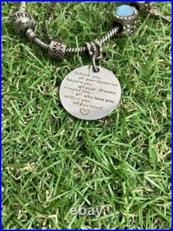 Original Pandora Bracelet With Mixed Charms 925 Sterling Silver (A53)