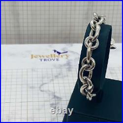 Oval Silver Link Charm Bracelet