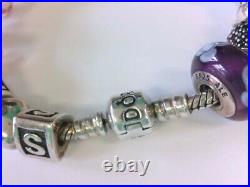 PANDORA 925 ALE Silver 7 1/2 Inch Bracelet with 19 Charms. GREAT PRICE! BUY NOW