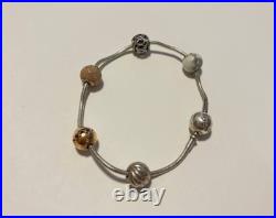 PANDORA Bracelet Essence with 5 charms, S925 ALE / 19cm PANDORA Bracelet Essence with 5 charms, S925 ALE / 19cm
