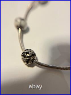 PANDORA Bracelet Essence with 5 charms, S925 ALE / 19cm PANDORA Bracelet Essence with 5 charms, S925 ALE / 19cm