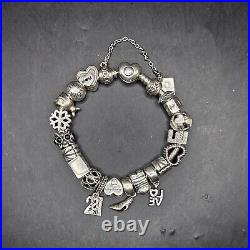 PANDORA Charm Bracelet S925 ALE 18.5cm 69.5g