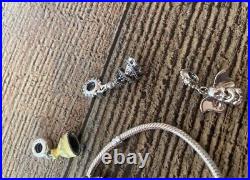 PANDORA DISNEY CINDERELLA CARRIAGE Clasp Silver BRACELET 18cm With Charms