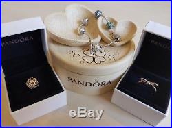 PANDORA Essence Bracelet +charms Happiness, Wisdom, Balance, Prosperity, Gemini
