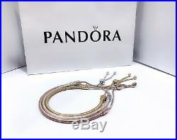 PANDORA Rose Shine 18k Gold Sliding Charm Bracelet 567110CZ 587125CZ 597125CZ