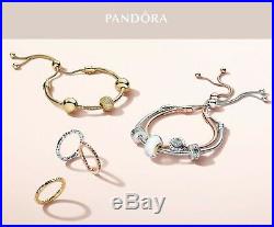 PANDORA Rose Shine 18k Gold Sliding Charm Bracelet 567110CZ 587125CZ 597125CZ