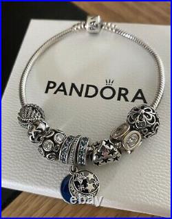 PANDORA Silver 20cm Bracelet & 9 Pandora Charms