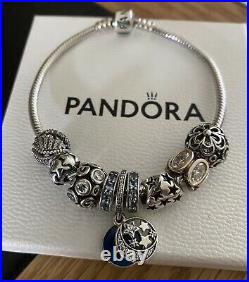 PANDORA Silver 20cm Bracelet & 9 Pandora Charms