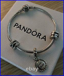 PANDORA Silver Moments 19cm Bracelet, 2 Clips & Grandmother Charm