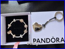 PANDORA bracelet with charms 17cm