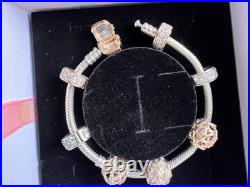 PANDORA bracelet with charms 17cm