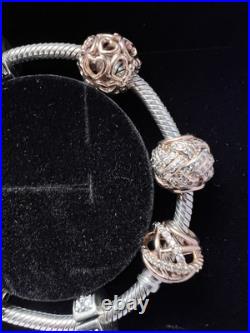 PANDORA bracelet with charms 17cm