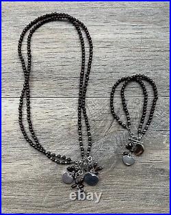 Palenque Garnet Beads & Sterling Silver 925 Necklace & Bracelet