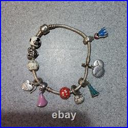 Pand0ra Charm Bracelet Disney Gift For Her With Chain
