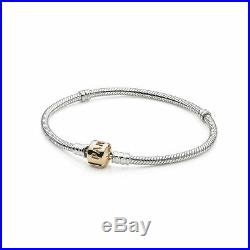 Pandora ALE silver charm bracelet with 14k gold clasp 590702hg-19 7.5 inches