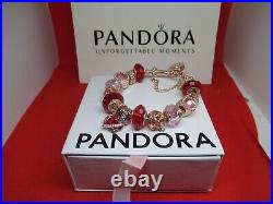 Pandora Bracelet 925 Rose Gold Plated Charms All sizes