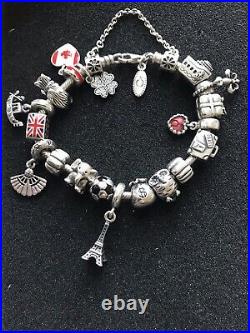 Pandora Bracelet And Charms All Genuine Pandora 20 Items