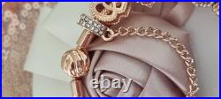 Pandora Bracelet Rose Gold with Knot Clasp & Rose Gold Charms 19 cm &Pandora Box Pandora Bracelet Rose Gold with Knot Clasp & Rose Gold Charms 19 cm &Pandora Box