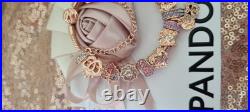 Pandora Bracelet Rose Gold with Knot Clasp & Rose Gold Charms 19 cm &Pandora Box Pandora Bracelet Rose Gold with Knot Clasp & Rose Gold Charms 19 cm &Pandora Box