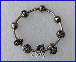 Pandora Bracelet With 8 Charms 925 Sterling (Rare charms)