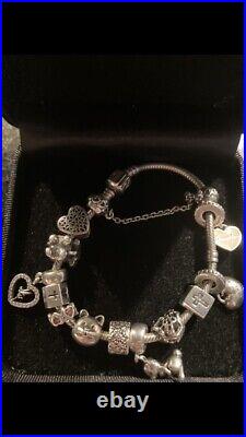 Pandora Bracelet With Charms 19cm Genuine