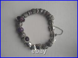 Pandora Bracelet With Fully Loaded Pandora Charms