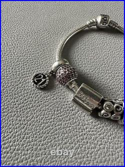Pandora Bracelet and Charms Set x8 Charms Bracelet 19cm Bundle Genuine ALE S925