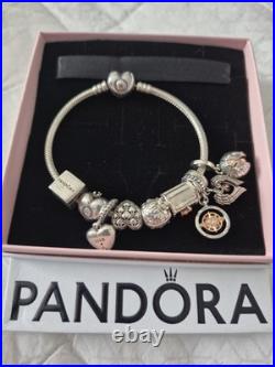 Pandora Bracelet with 9 Rare Club Charms (2014-2022)