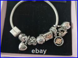 Pandora Bracelet with 9 Rare Club Charms (2014-2022)