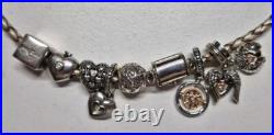 Pandora Bracelet with 9 Rare Club Charms (2014-2022)