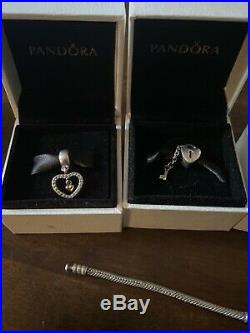 Pandora Charms Bracelets Ring Spacer Safety Chain Silver Gold Retired X59 Bundle