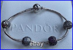 Pandora Essence Sterling Silver Bracelet & Charms, 17CM 925 ALE/Pandora RRP £250