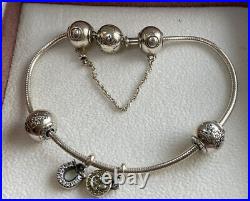 Pandora Essence Sterling Silver Bracelet & Charms, 18cm, 925 ALE Crown Above O