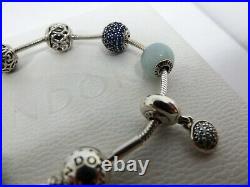Pandora Essence bracelet 7 beautiful sterling silver charms czs with box