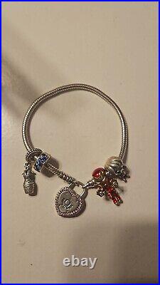 Pandora Iron Man Silver Charm Bracelet & Harry Potter Charm