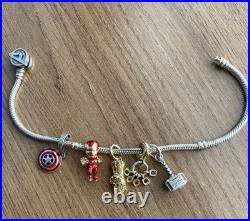 Pandora Marvel Bracelet With Five Marvel Charms