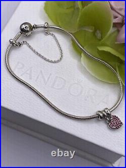 Pandora Me/Essence Bracelet with Two Silver Spacers, Heart Charm & Safety Chain