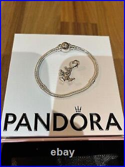 Pandora Moments Disney 100th Anniversary Bracelet & Oswald Dangle Charm + Box