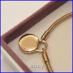 Pandora Shine Gold Sparkling Logo Signature Padlock Charm Bracelet in Gift Box