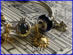 Pandora Silver Charm Bracelet with Gold Accents 19cm Heart, Bee, Sun Crown Pandora Silver Charm Bracelet with Gold Accents 19cm Heart, Bee, Sun Crown