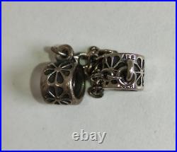 Pandora Silver Snake Bracelet 19 cm with 10 Charms All Marked ALE 925
